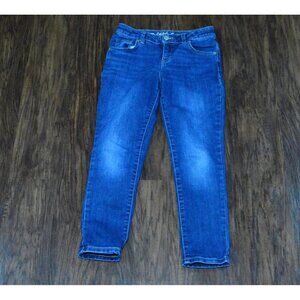 Cat & Jack Girls Adjustable Jeans Size 10 Stretch Skinny Kids Dark Wash